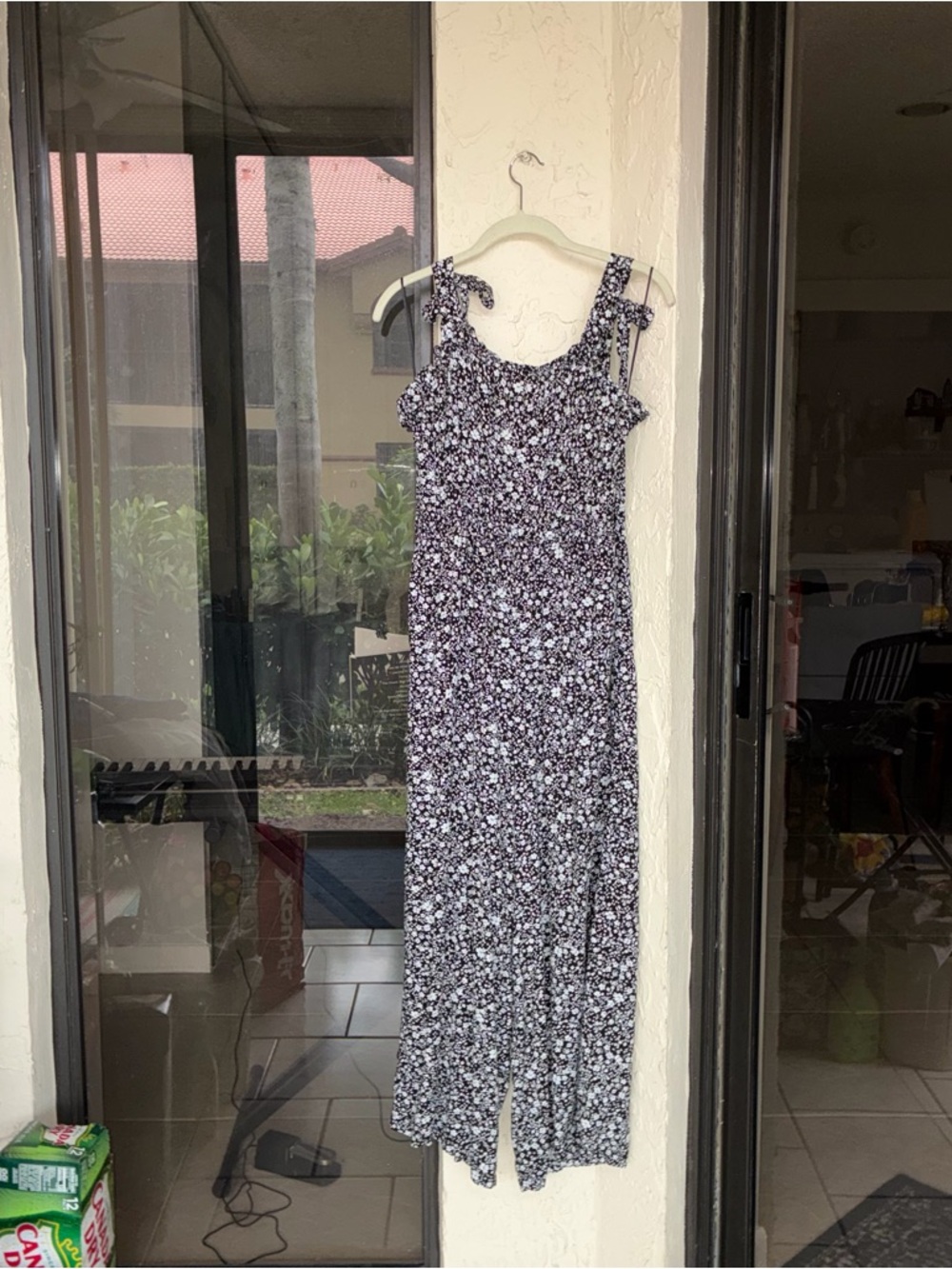 Blue Rain Black & White Floral Tie-Strap Jumpsuit - Picture 7 of 7